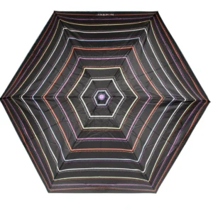Parapluie Mini X-TRA Solide Isotoner 09465 Rayure Solar