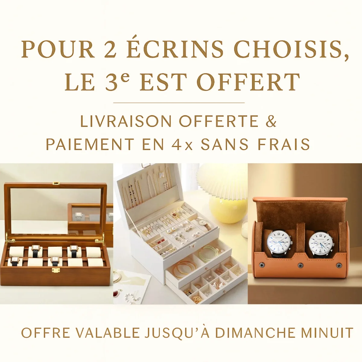 Présentoir à montres en marbre rectangulaire – Image 4