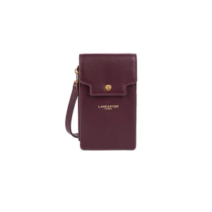 Pochette téléphone en cuir Lancaster-Donna Grace Bordeaux