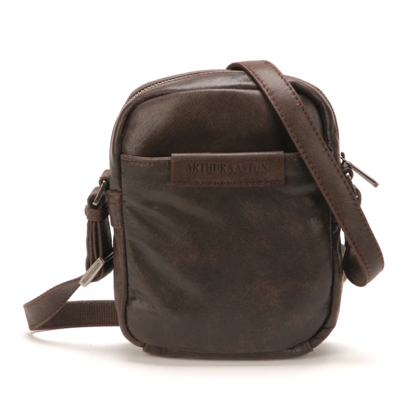 Sac bandoulière en cuir petit format Diego Arthur&Aston 1438-24 – Image 4