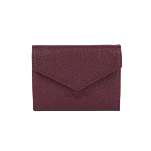 Petit portefeuille en cuir Lancaster-Foulonné PM Bordeaux