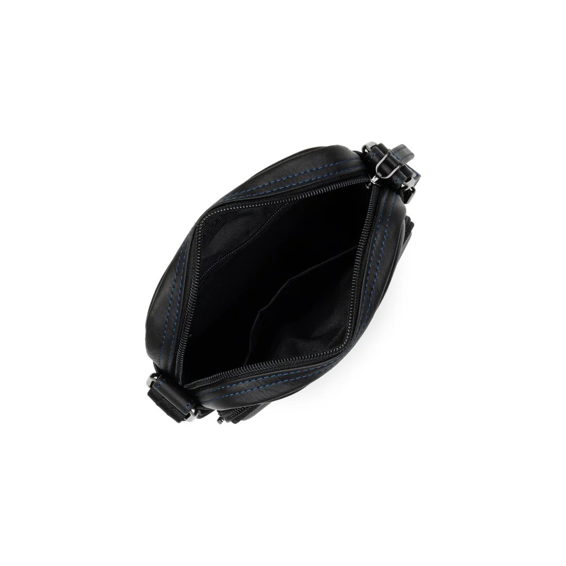 Sacoche bandoulière Homme Soft Vintage Lancaster 320-10 Noir/Bleu – Image 5