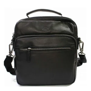 Sacoche en bandoulière en cuir Homme Katana Noir 89616