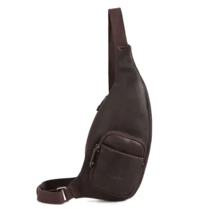 Sac mono-bandoulière Homme en cuir-Rio-Wylson Paris W8190-16 Marron
