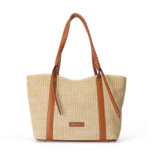 Sac shopping en paille Saint Malo Cognac