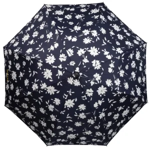 Parapluie Canne X-TRA Sec Isotoner Fleur Marine