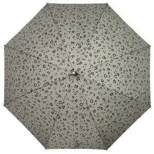 Parapluie canne X-TRA solide Isotoner Léopard kaki