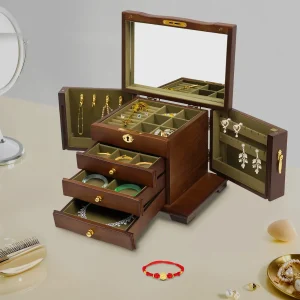 Boîte à bijoux en bois style bourgeois