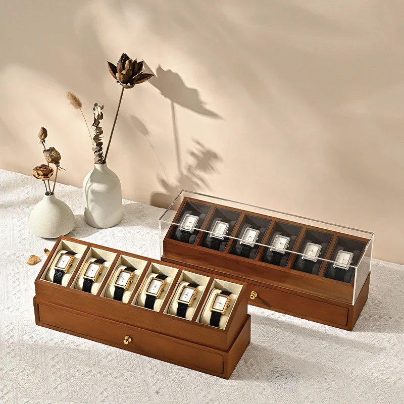 Boîte à montres en bois double étage – Image 2