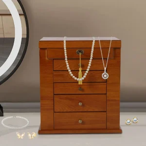 Boîte à bijoux en bois style classique