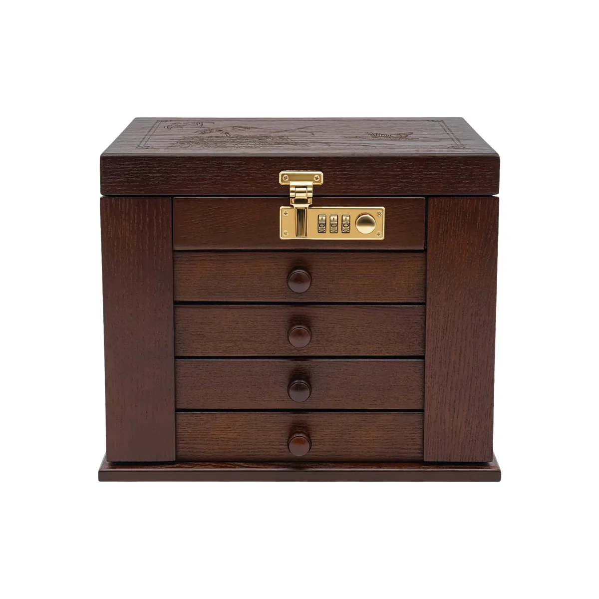 Boîte à bijoux en bois de noyer – Image 3