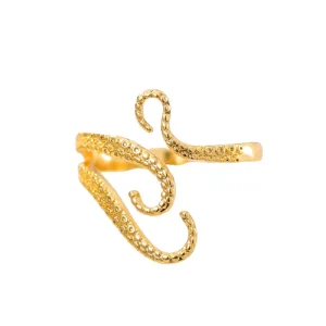 Bague Tentacule dorée