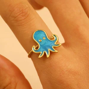 Bague Coquillage Design Poulpe