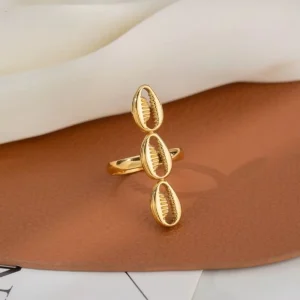 Bague Coquillage Trio de Cauris