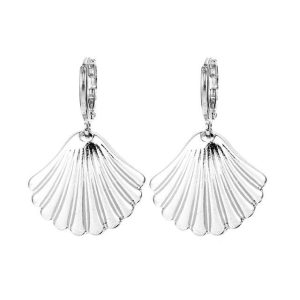Boucles d'Oreilles Coquillage Saint-Jacques Argent