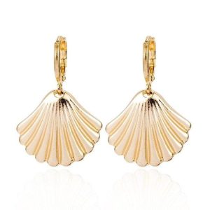 Boucles d'Oreilles Coquilles Saint-Jacques Or