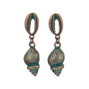 Boucles d'Oreilles Vert Atlantique