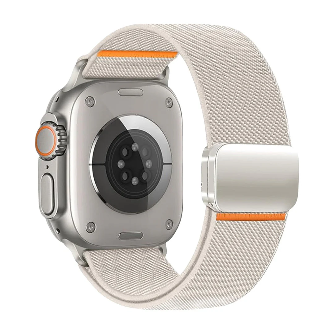 Bracelet Apple Watch en nylon respirant, fermeture magnétique invisible, design ergonomique pour Apple Watch, modèle Torade – Image 9