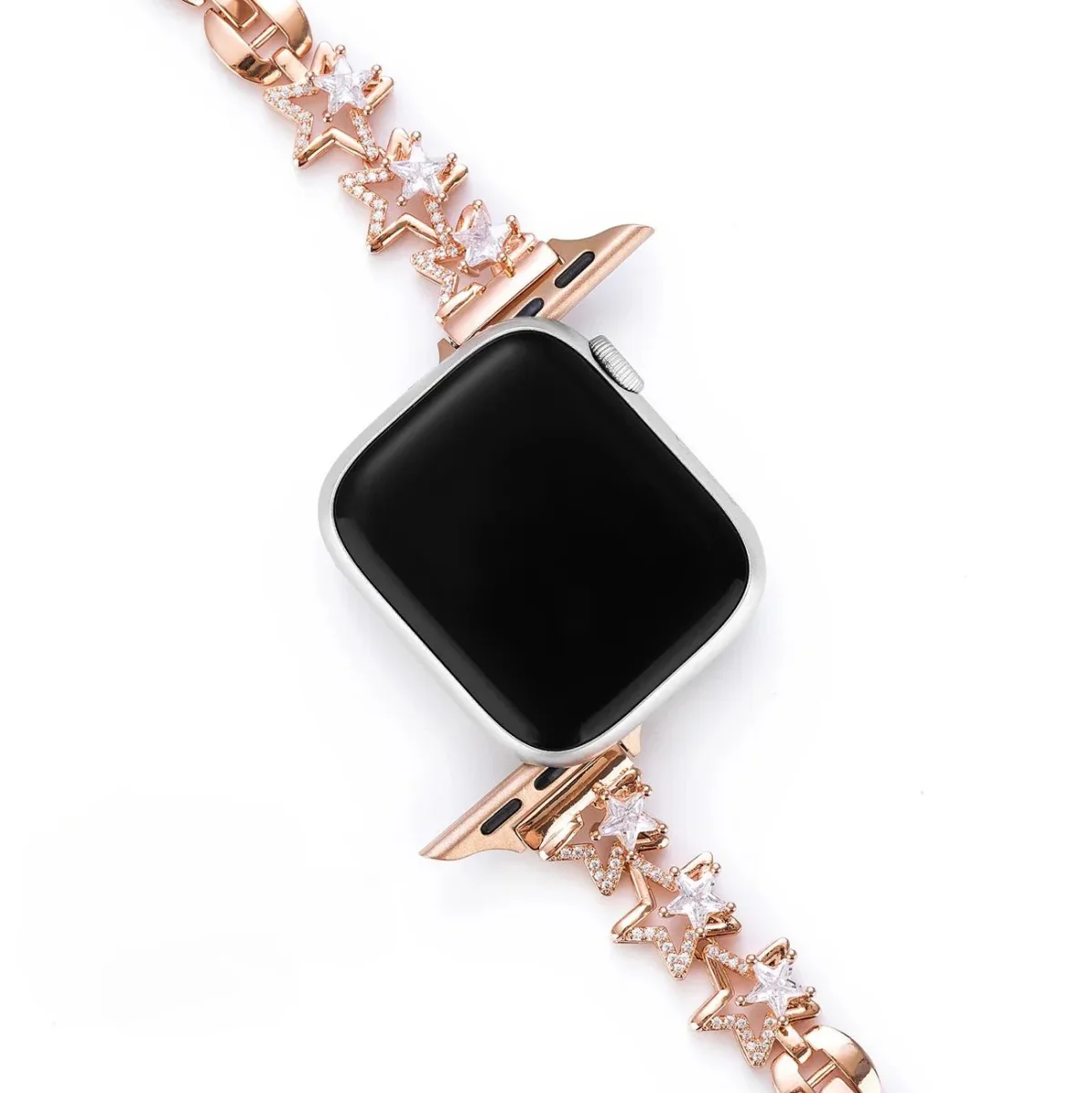 Bracelet Apple Watch, pour femme, en métal, étoiles scintillantes, modèle Kira – Image 5