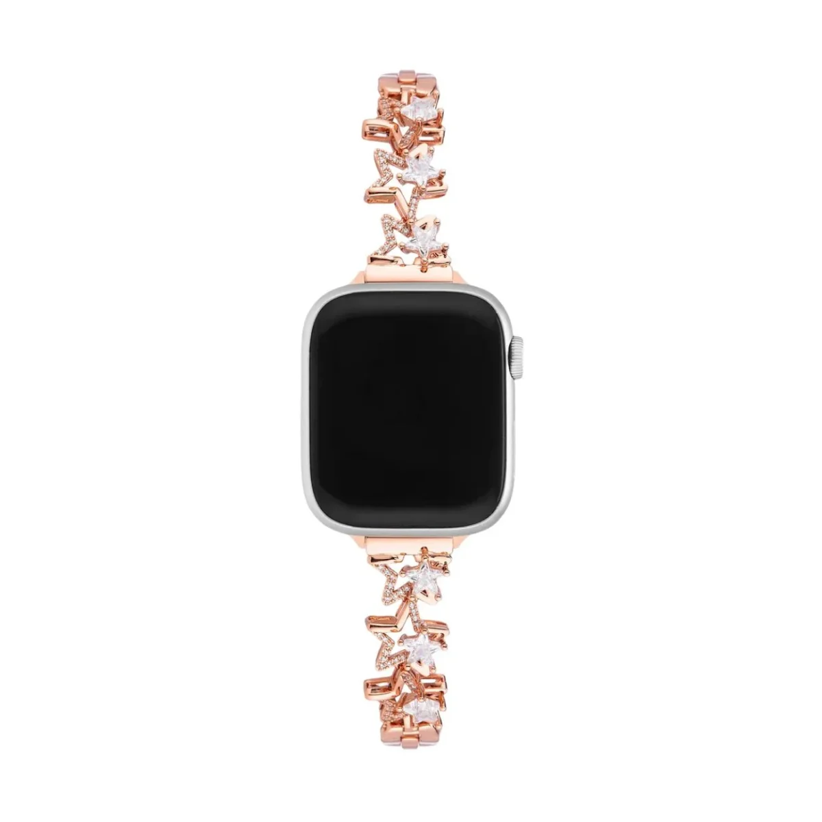 Bracelet Apple Watch, pour femme, en métal, étoiles scintillantes, modèle Kira