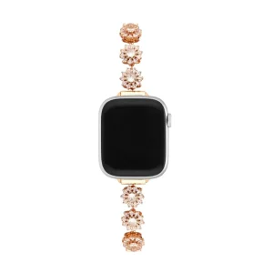 Bracelet Apple Watch, pour femme, fleur de lotus rotatives anti-stress, modèle Lotia