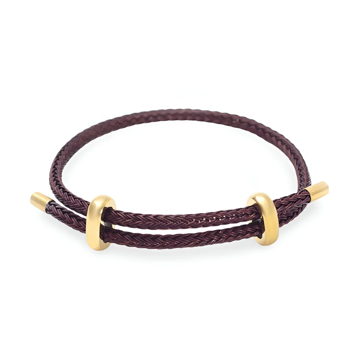 Bracelet cordon en acier inoxydable, à l'allure authentique, modèle Hitam – Image 6