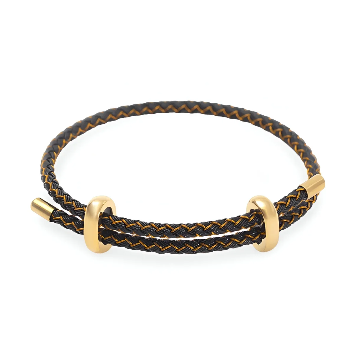Bracelet cordon en acier inoxydable, à l'allure authentique, modèle Hitam – Image 9