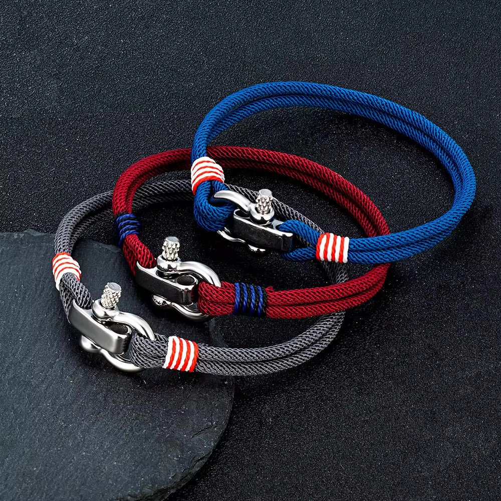 Bracelet cordon personnalisable, manille en acier inoxydable, modèle Kenny – Image 7
