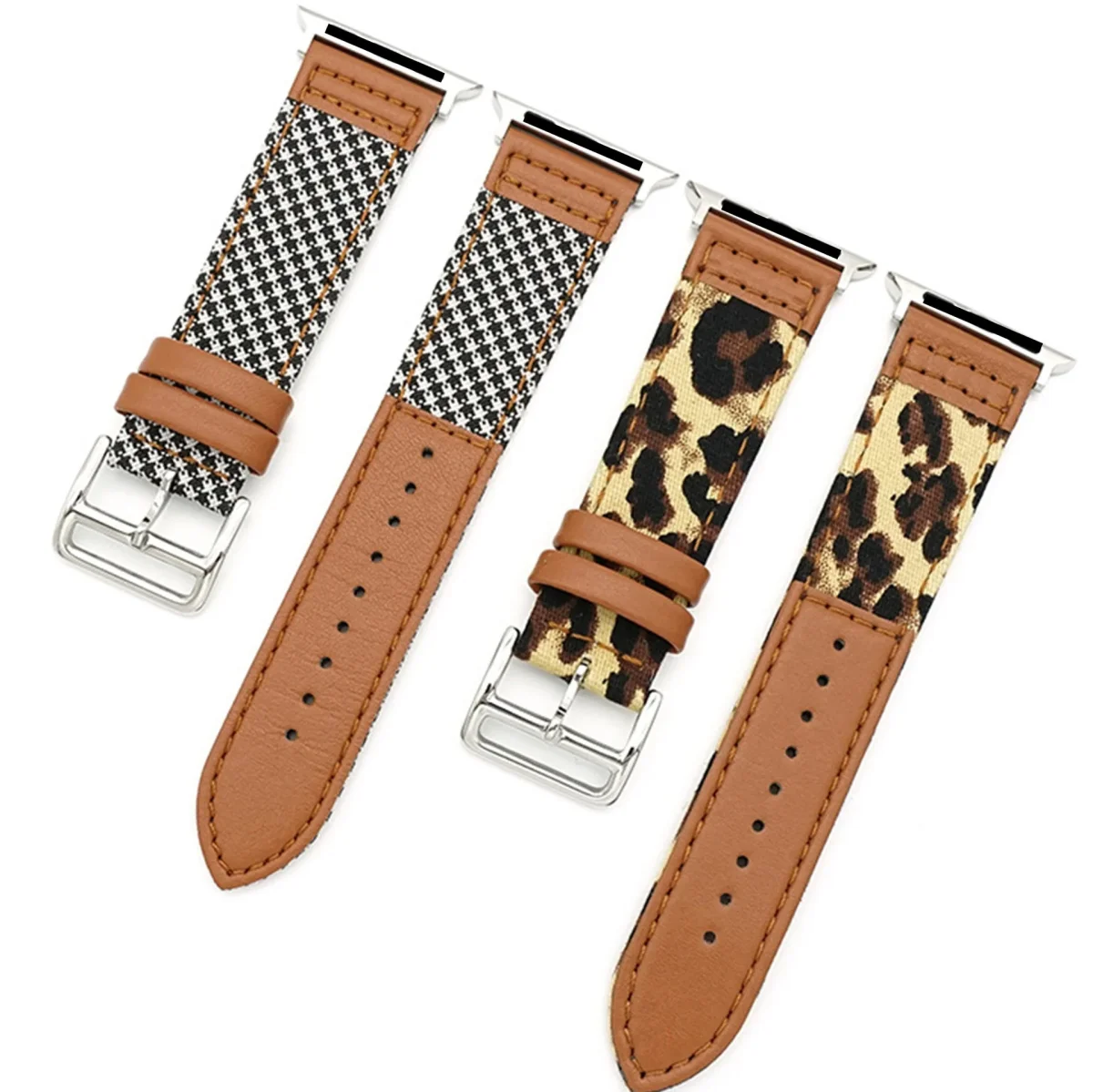 Bracelet Apple Watch, en cuir et denim, pour femme, modèle Enix – Image 7