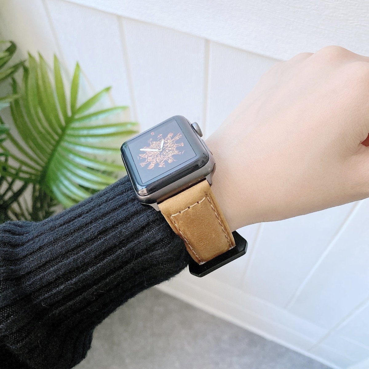 Bracelet Apple Watch, en cuir, pour femme, modèle Brae – Image 5