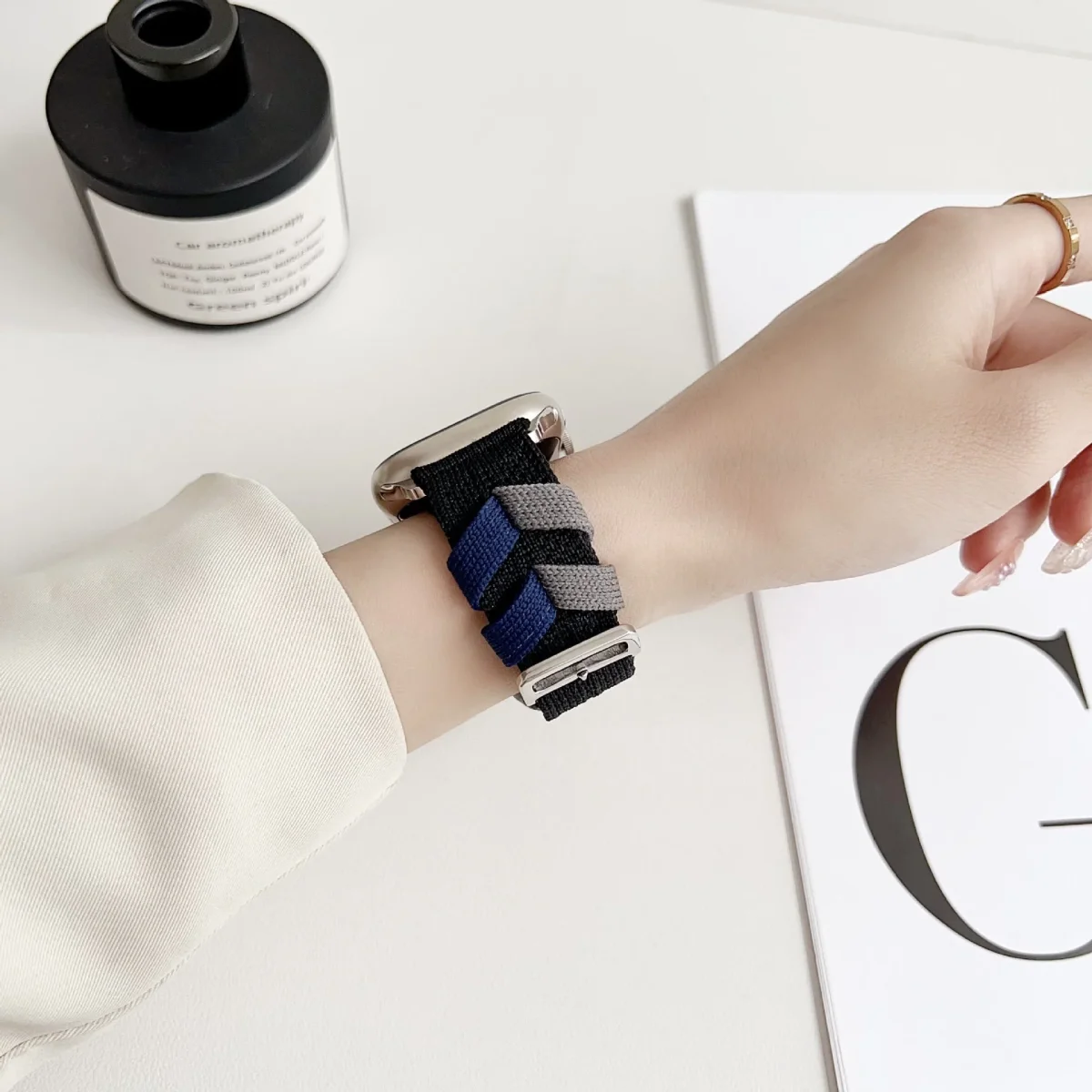 Bracelet Apple Watch, en nylon, mixte, modèle Nari – Image 4