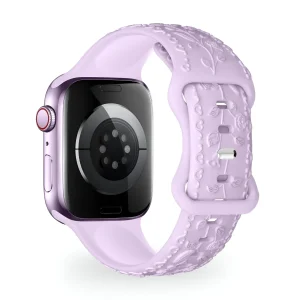 Bracelet Apple Watch, en silicone motif floral, mixte, modèle Nexus