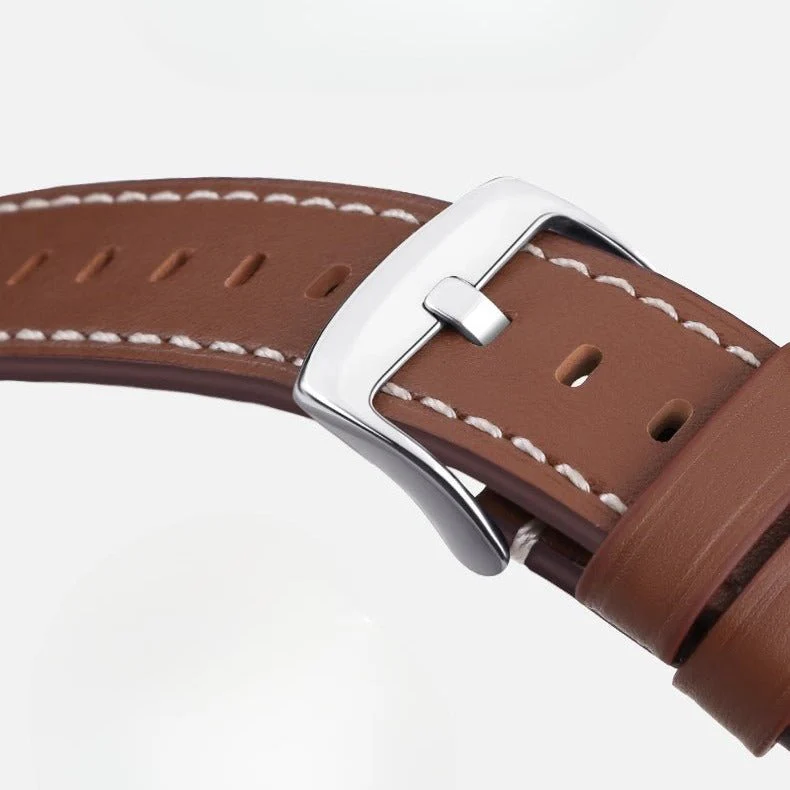 Bracelet de montre connectée, en cuir, pour Huawei Watch, modèle Lujo – Image 7