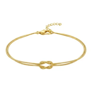 Bracelet en acier inoxydable, à nœud central, idéal pour couple, bracelet couple saint-valentin, modèle Sarai