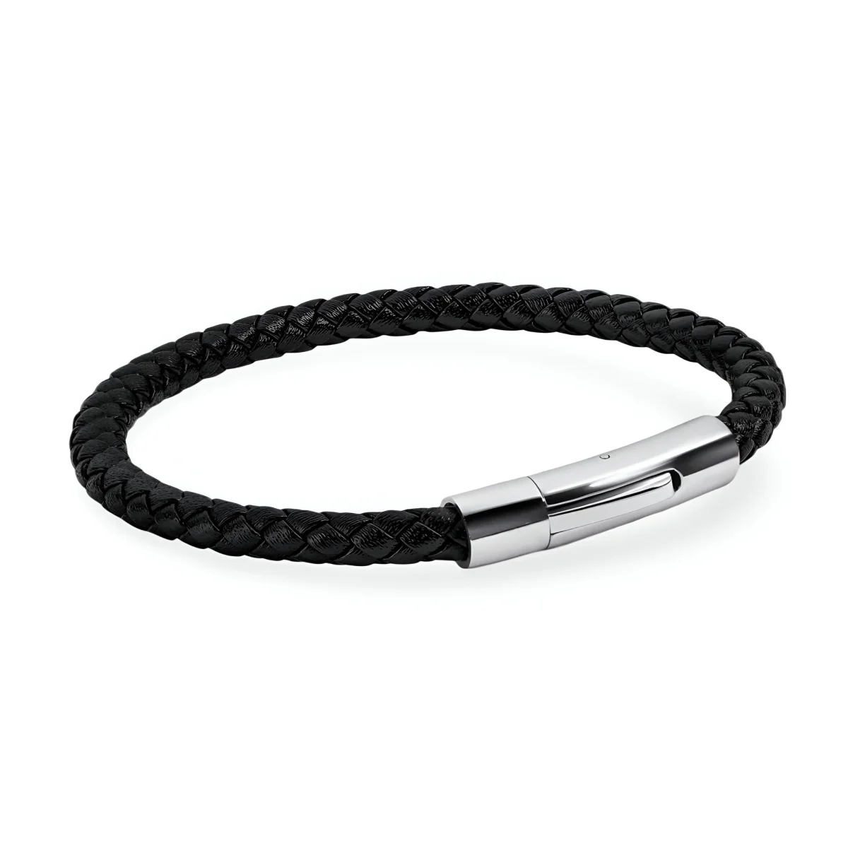 Bracelet en cuir et acier inoxydable, au style alluré, modèle Djilsi – Image 5