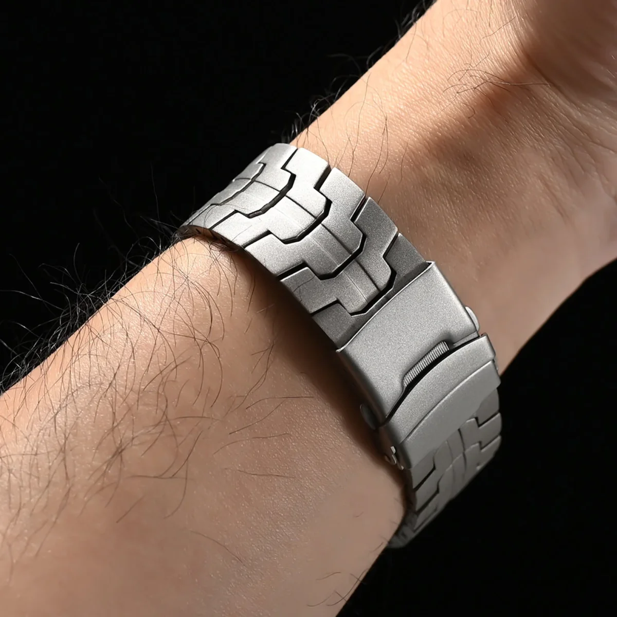 Bracelet en métal renforcé haute technologie, pour montre connectée, fermoir papillon, pour Huawei Watch, modèle Burd – Image 4