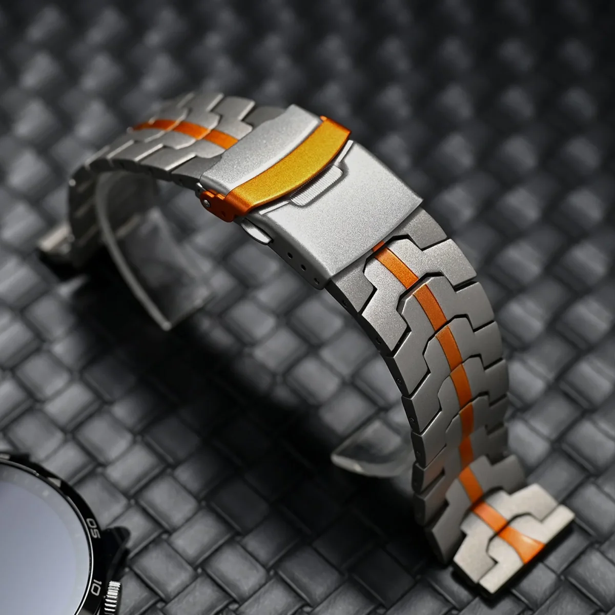 Bracelet en métal renforcé haute technologie, pour montre connectée, fermoir papillon, pour Huawei Watch, modèle Burd – Image 8