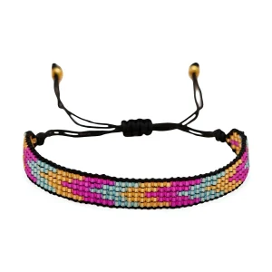 Bracelet en perles du Japon arrondies, ajustable, pour femme, modèle Kimea