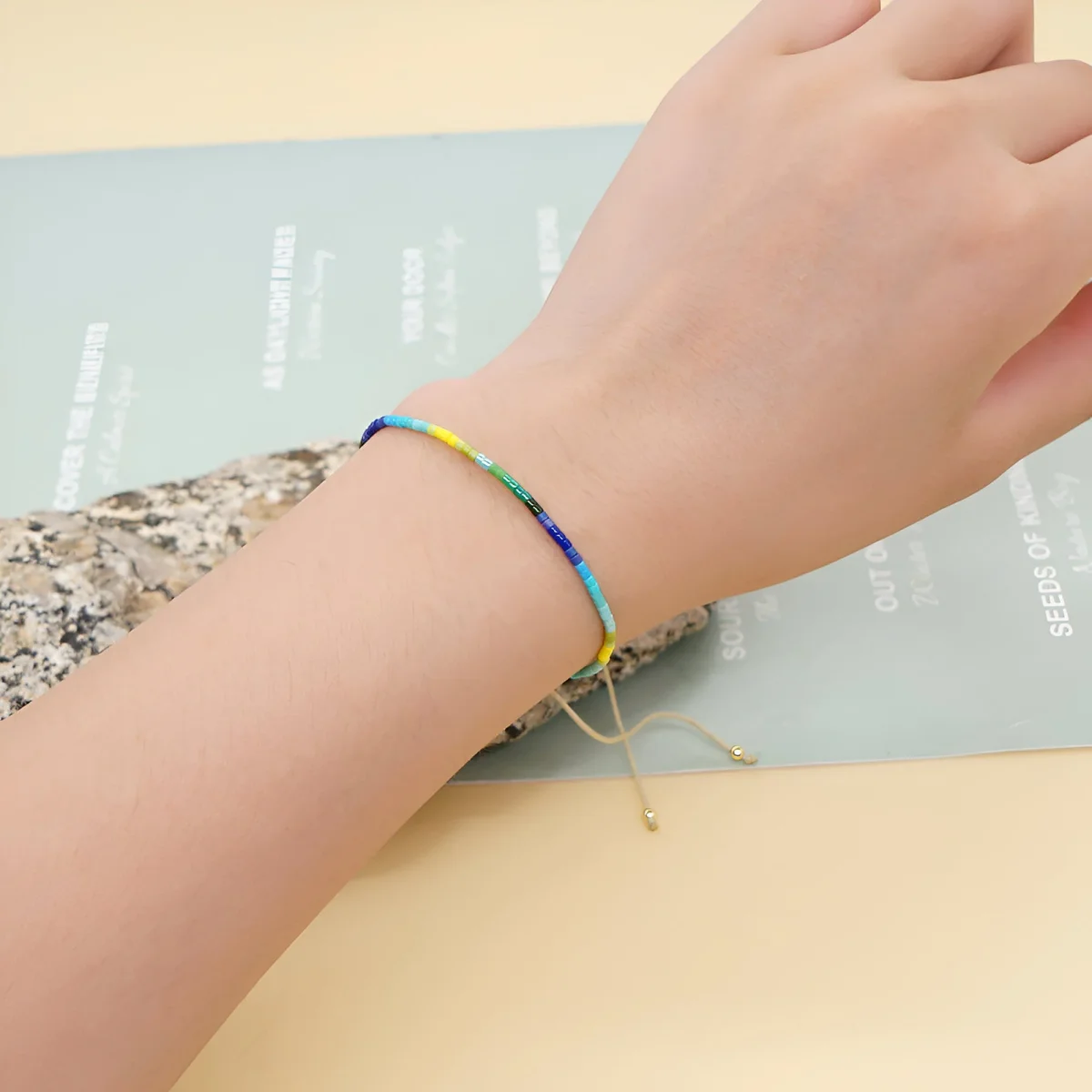 Bracelet en perles du Japon, pour femme, modèle Kumiko – Image 3