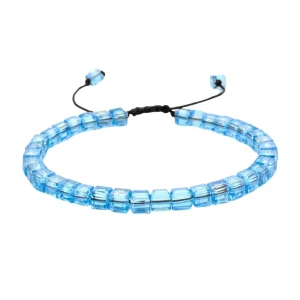 Bracelet en pierres de cristal autrichiennes, cordon, ajustable, modèle Lancel
