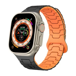 Bracelet en silicone à l'aspect technique, haute résistance, pour Apple Watch, ajustable, modèle Ditrix
