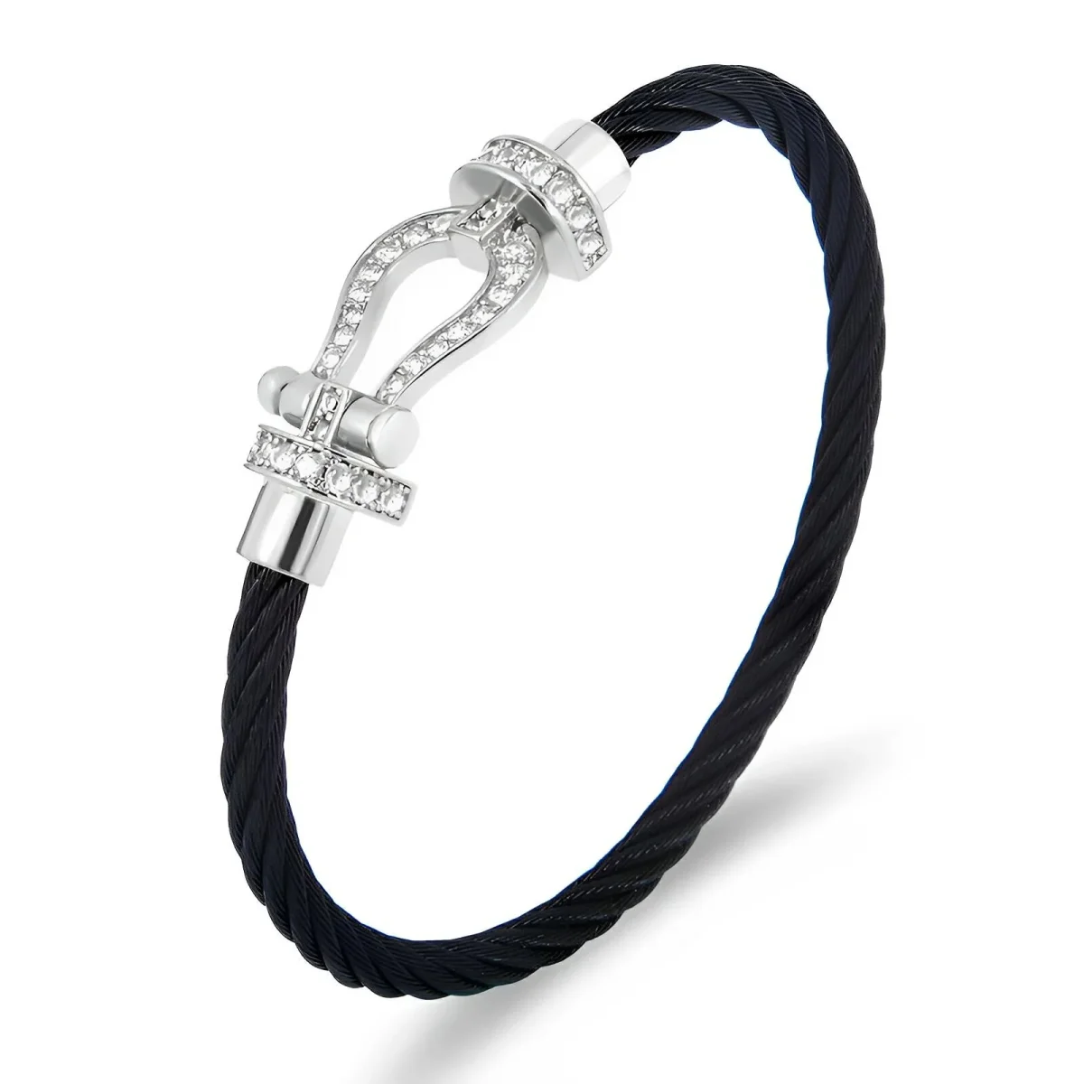 Bracelet fer à cheval, cordon en titane, pour femme, modèle Annabelle – Image 9