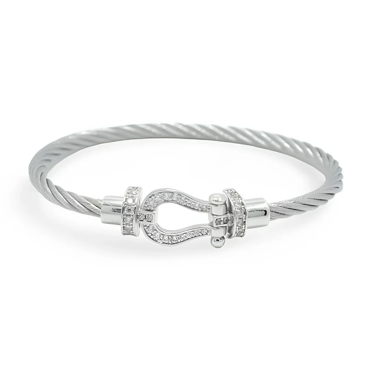Bracelet fer à cheval, cordon en titane, pour femme, modèle Annabelle – Image 2