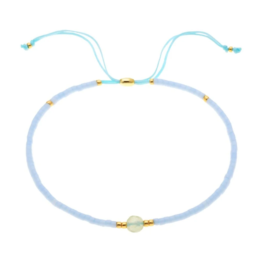 Bracelet fin en perles du Japon Miyuki, perle centrale, pour femme, modèle Kohana – Image 7