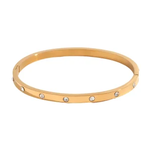 Bracelet jonc éclats de lumière, en acier inoxydable, modèle Roshan