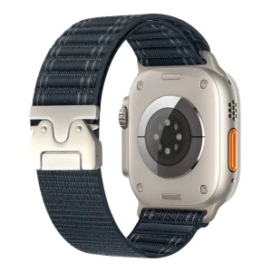Bracelet nylon réglable pour montre Apple Watch, boucle parachute, fermoir tactique, modèle Riven