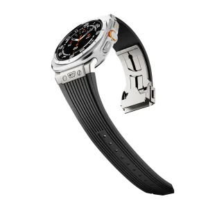 Bracelet Samsung Watch Ultra Sport 47mm, silicone ultra-résistant, boucle déployante métal, modèle Persian
