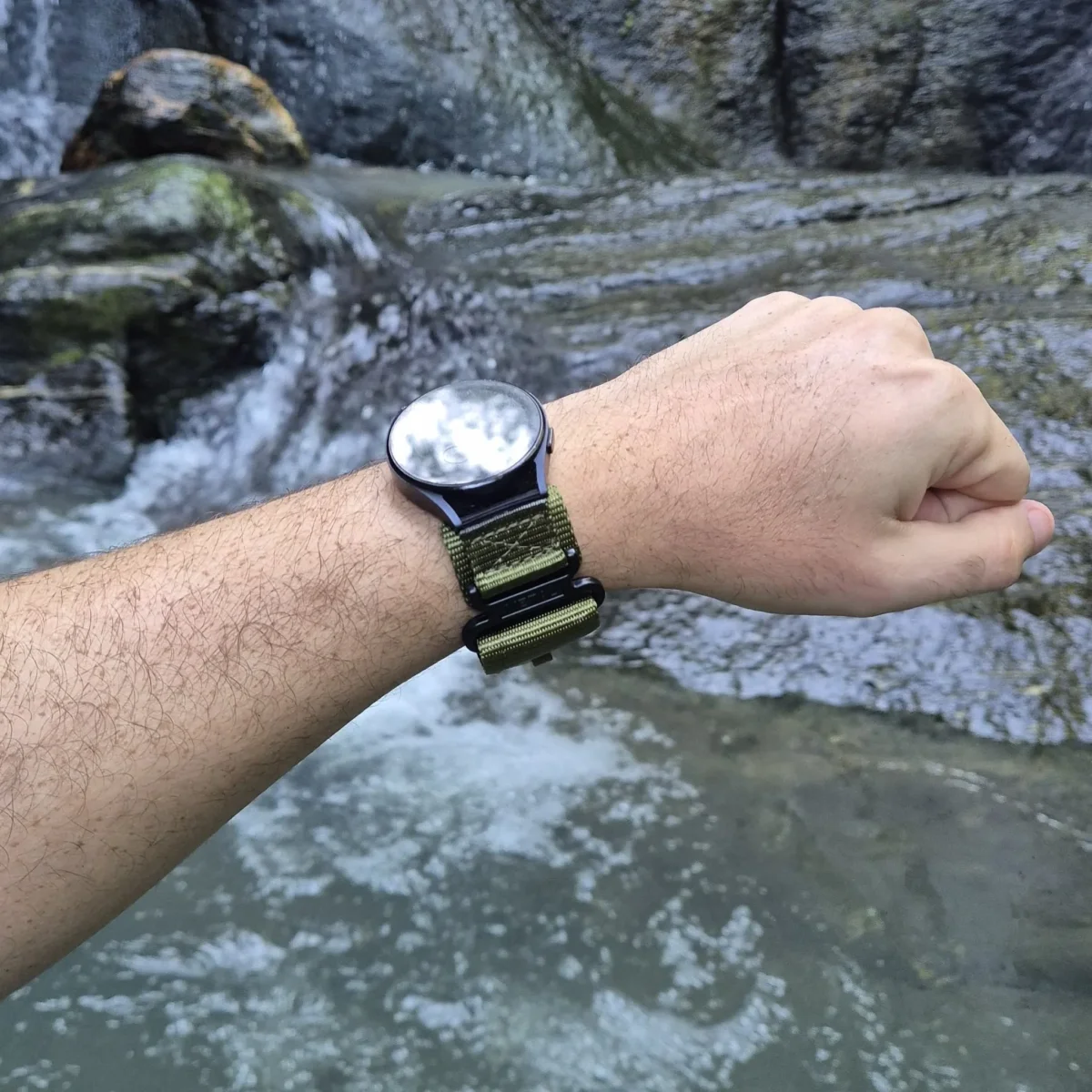 Bracelet Sport Edition en nylon, pour montre connectée, fermoir velcro, pour Samsung Galaxy Watch, Garmin Quick Release et Ice Watch, modèle Naéro – Image 3