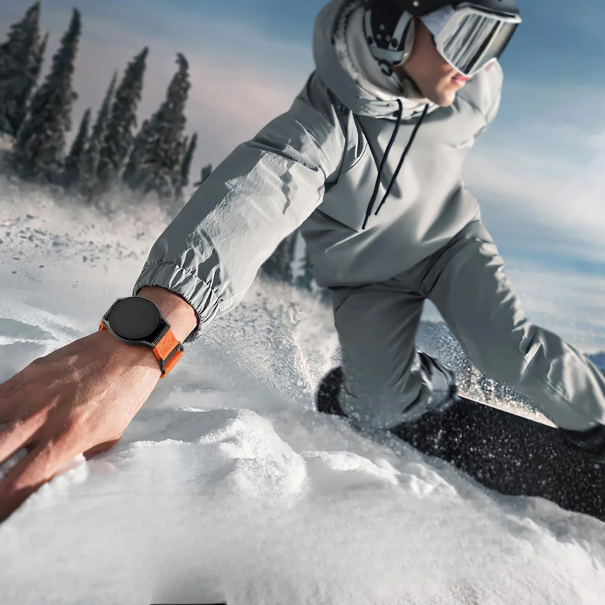 Bracelet Sport Edition en nylon, pour montre connectée, fermoir velcro, pour Samsung Galaxy Watch, Garmin Quick Release et Ice Watch, modèle Naéro – Image 4