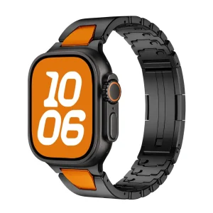 Bracelet tactique en métal solide, ajustable facilement à la main, pour Apple Watch, modèle Tanko